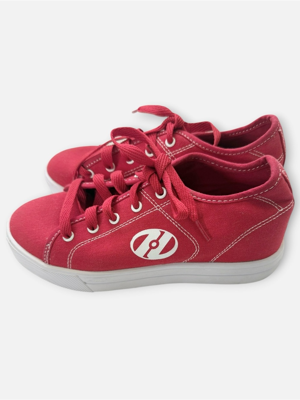 Heelys Red Pro 20 Canvas Lace Up Wheeled Roller Skate Shoes HES10456 Youth Sz 5